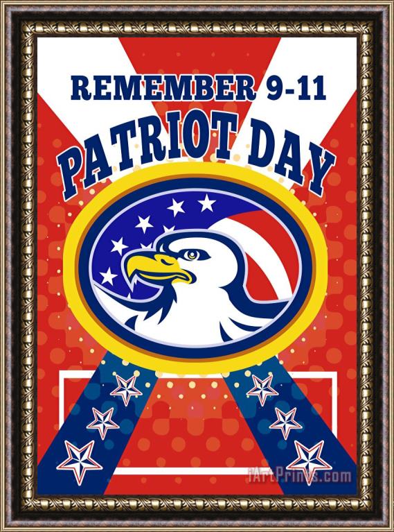 Collection 10 American Eagle Patriot Day 911 Poster Greeting Card Framed Painting