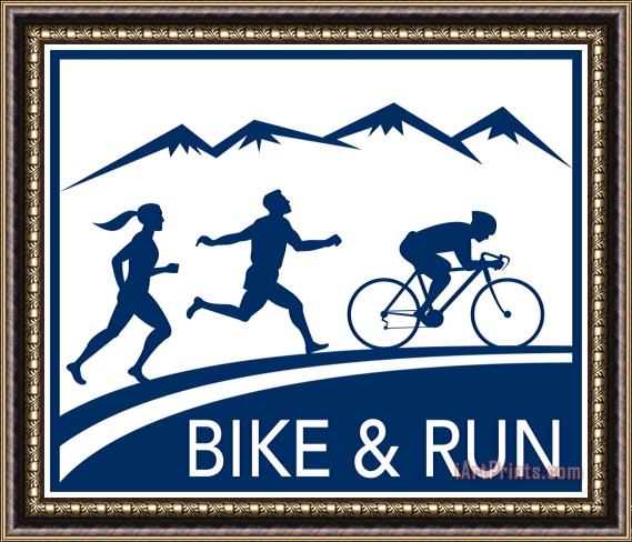 Collection 10 Bike Cycle Run Race Framed Print