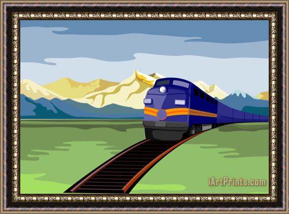 Collection 10 Diesel Train Retro Framed Painting