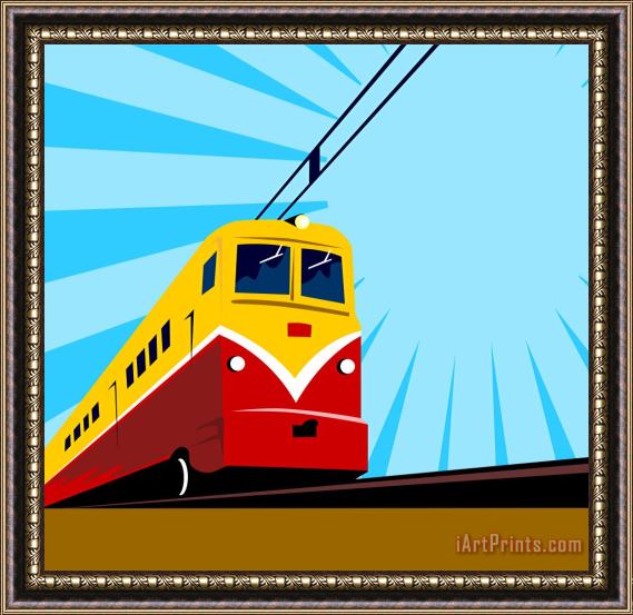 Collection 10 Electric Passenger Train Retro Framed Print