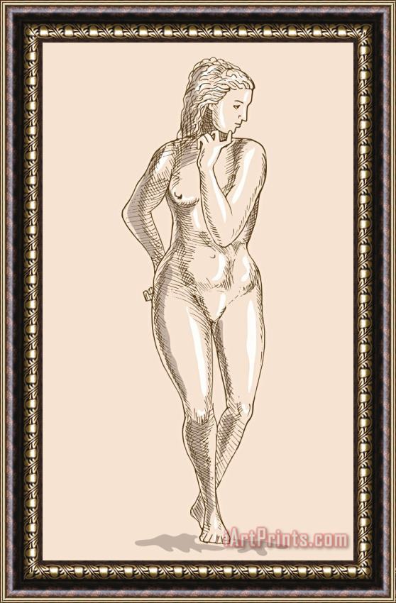 Collection 10 Female Human Anatomy Framed Painting