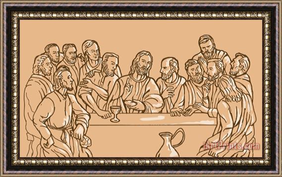 Collection 10 last supper of Jesus Christ Framed Painting