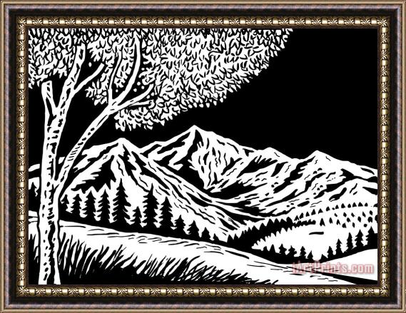 Collection 10 Mountain scene Framed Print