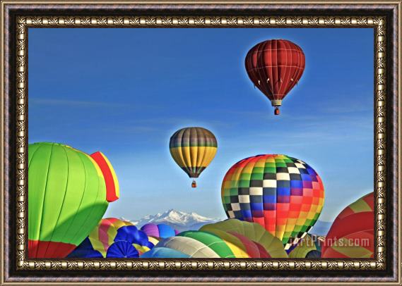 Collection 14 Ballooning Above Longs Peak Framed Painting