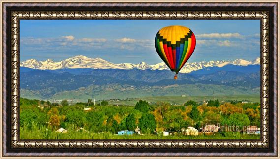 Collection 14 Ballooning Over The Rockies Framed Print