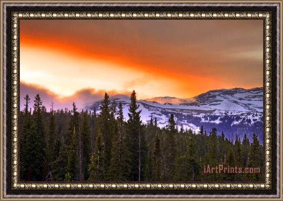 Collection 14 Big Horn Sunset Framed Painting