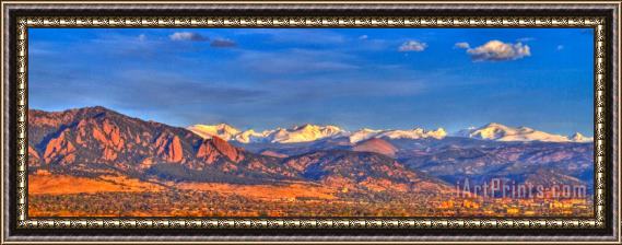 Collection 14 Snow-capped Panorama of The Rockies Framed Print