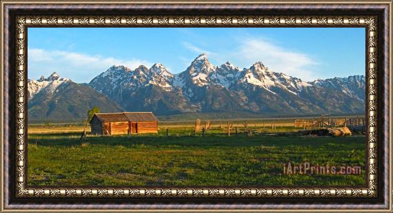 Collection 14 Tetons and Cabin Framed Print