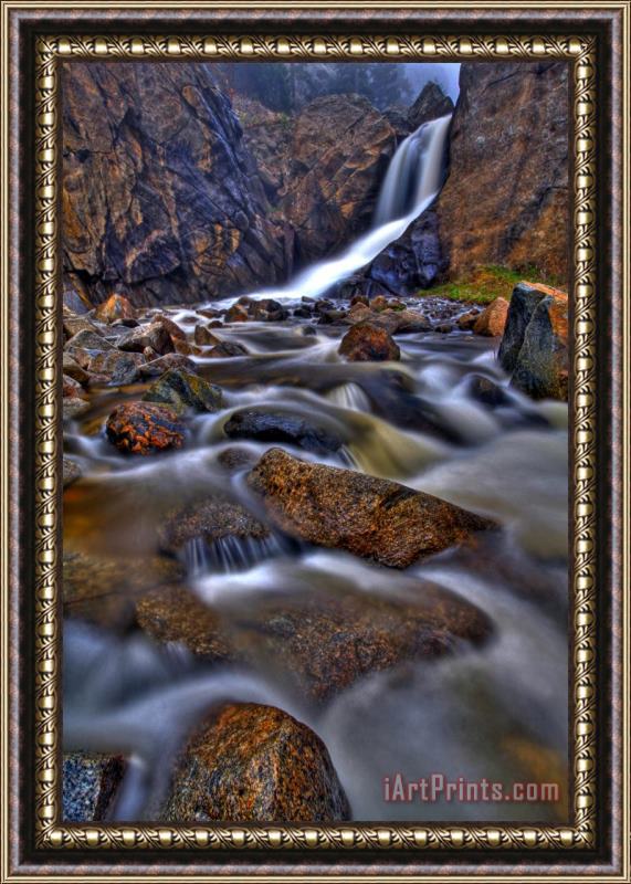 Collection 14 Waterfall Canyon Vertical Framed Painting