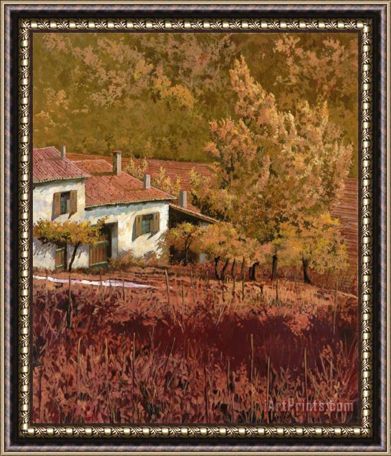 Collection 7 Autunno Rosso Framed Painting