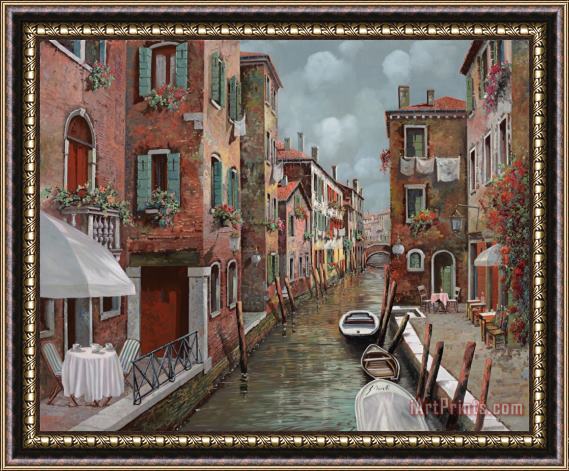 Collection 7 colazione a Venezia Framed Painting
