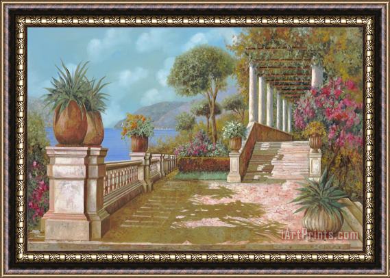 Collection 7 Colonne E Vasi Sulla Terrazza Framed Painting