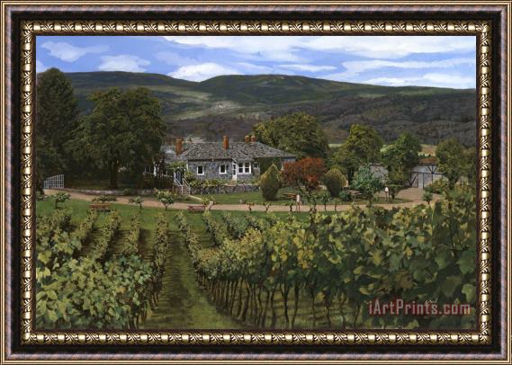 Collection 7 Hawthorn vineyard in British Columbia-Canada Framed Painting