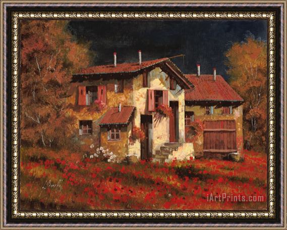 Collection 7 In Campagna La Sera Framed Painting