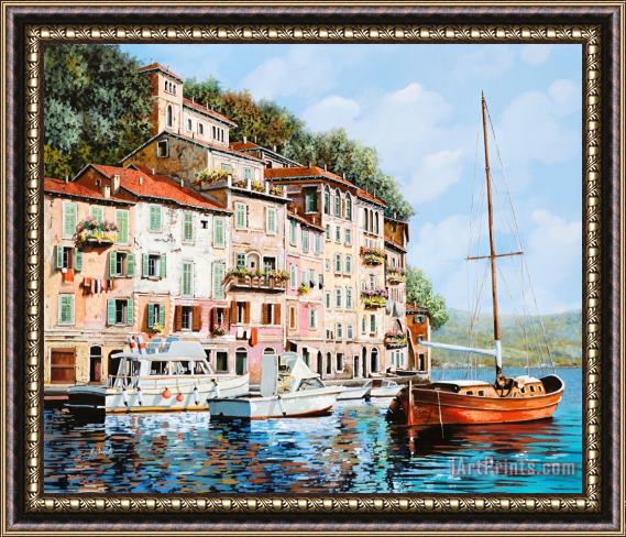 Collection 7 La Barca Rossa Alla Calata Framed Painting