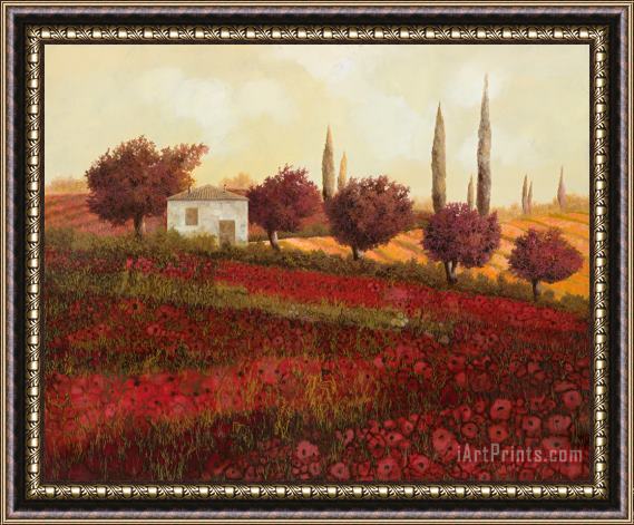 Collection 7 Papaveri In Toscana Framed Painting