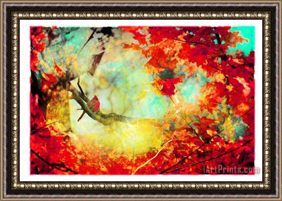 Collection 8 Autumn Cardinal Framed Painting