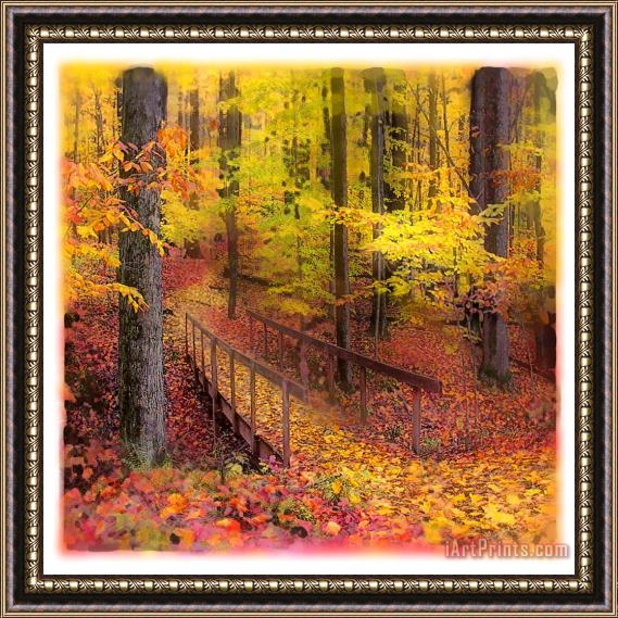 Collection 8 Autumn footbridge Framed Painting