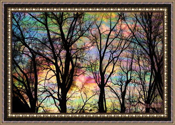 Collection 8 Cotton candy clouds Framed Painting