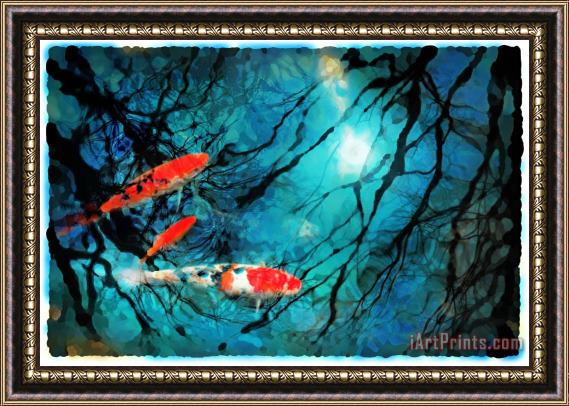 Collection 8 Moon light swim Framed Print