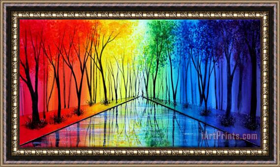 Collection 9 Into The Rainbow Framed Painting