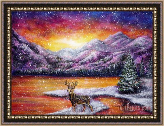 Collection 9 Sunset Snow Framed Painting