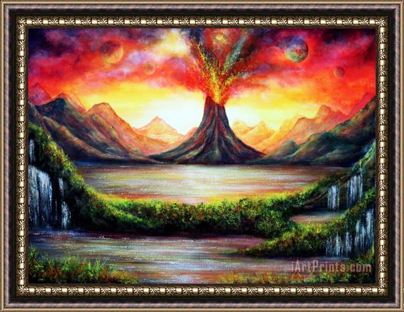 Collection 9 Volcano Framed Painting