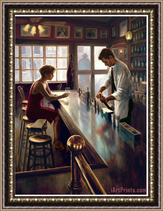 Collection A Glass of Red Framed Painting