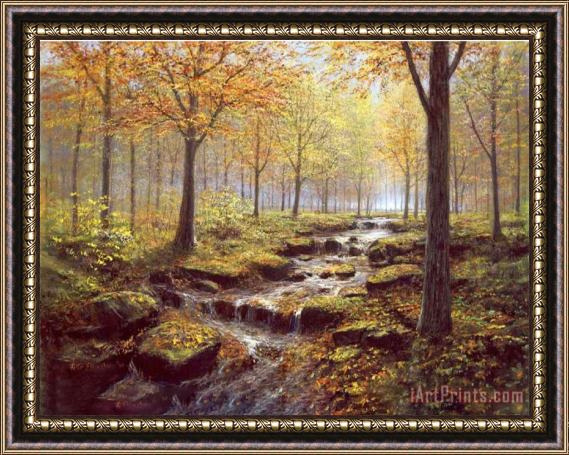 Collection Autumn Gold Rush Landscape by Peter Ellenshaw Framed Painting
