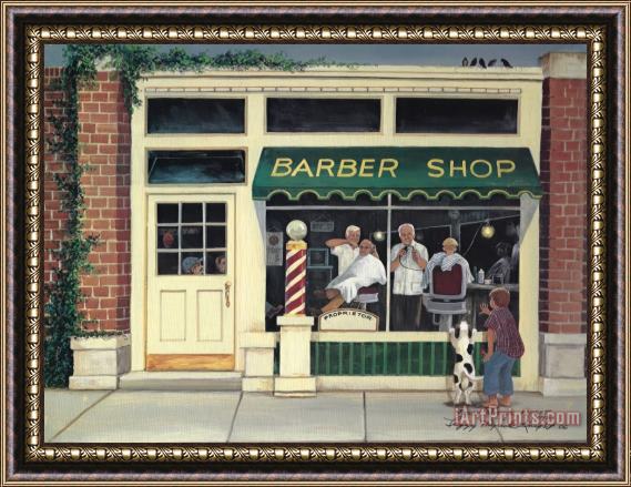 Collection Barber Shop Framed Painting