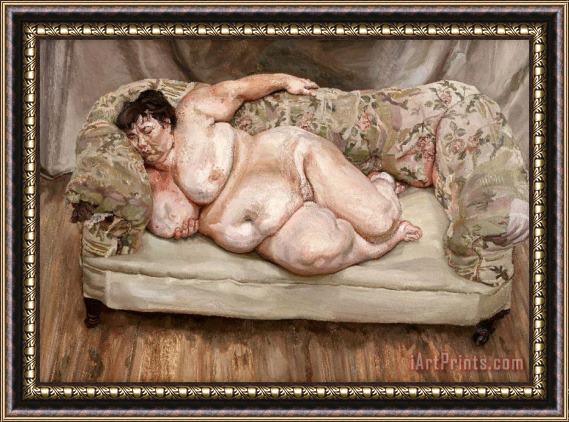 Collection Benefits Supervisor Sleeping by Lucian Freud Framed Painting