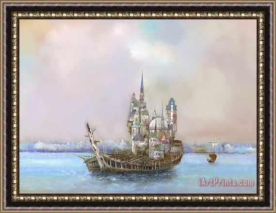 Collection Le Radeau De Lutece by Bernard Louedin Framed Print