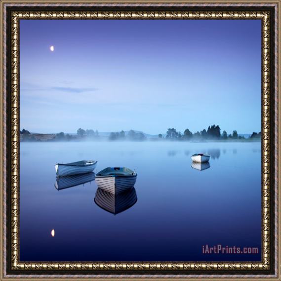 Collection Loch Rusky Moonlit Morning Framed Painting