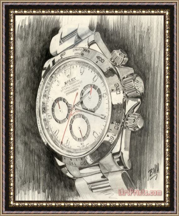 Collection Rolex Daytona Drawing Framed Painting