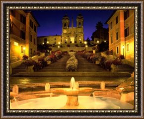 Babys First Steps Framed Prints - Trinita Dei Monti Steps Rome Italy by Collection