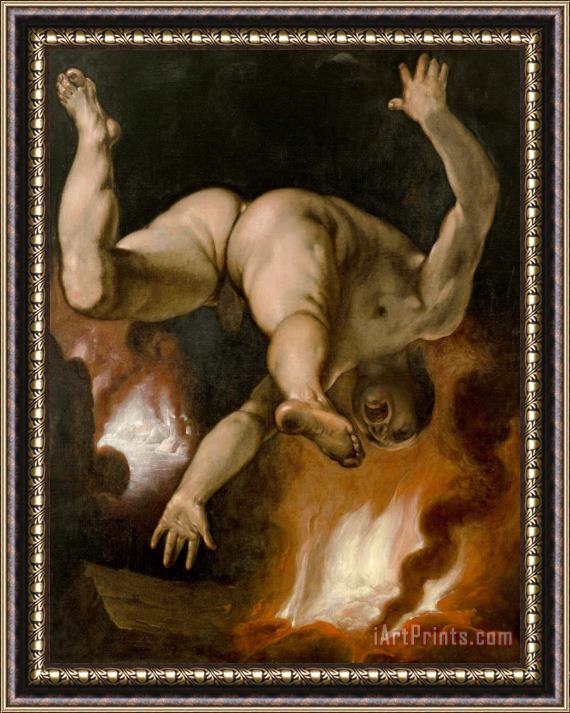 Cornelis Cornelisz. van Haarlem The Fall of Ixion Framed Painting