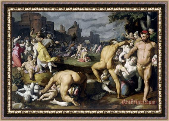 Cornelis Cornelisz. van Haarlem The Massacre of The Innocents Framed Print