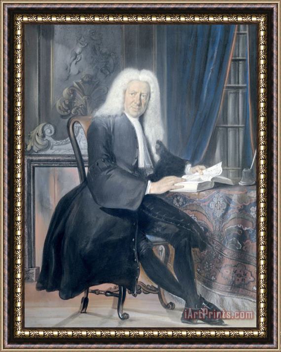 Cornelis Troost Carel Bouman (1673 1747). Tabaksfactor Te Amsterdam En Dichter Framed Print