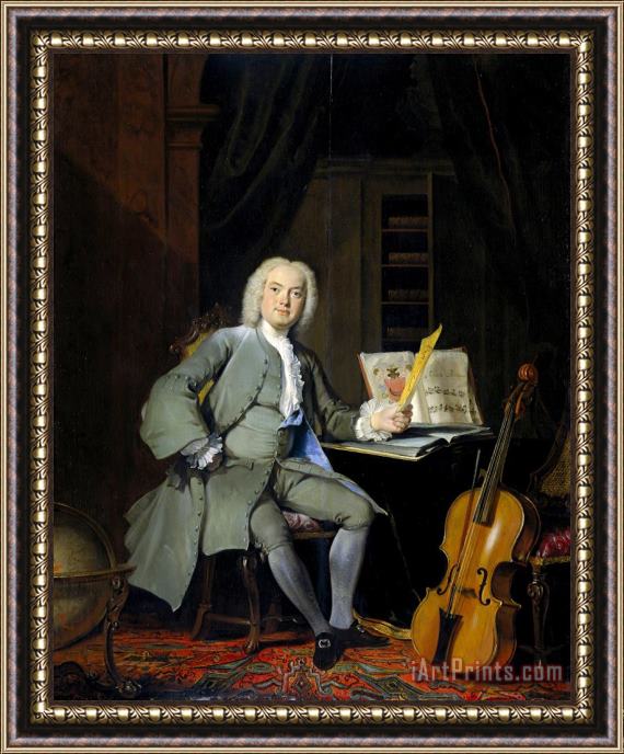 Cornelis Troost Portrait of a Member of The Van Der Mersch Family Framed Print