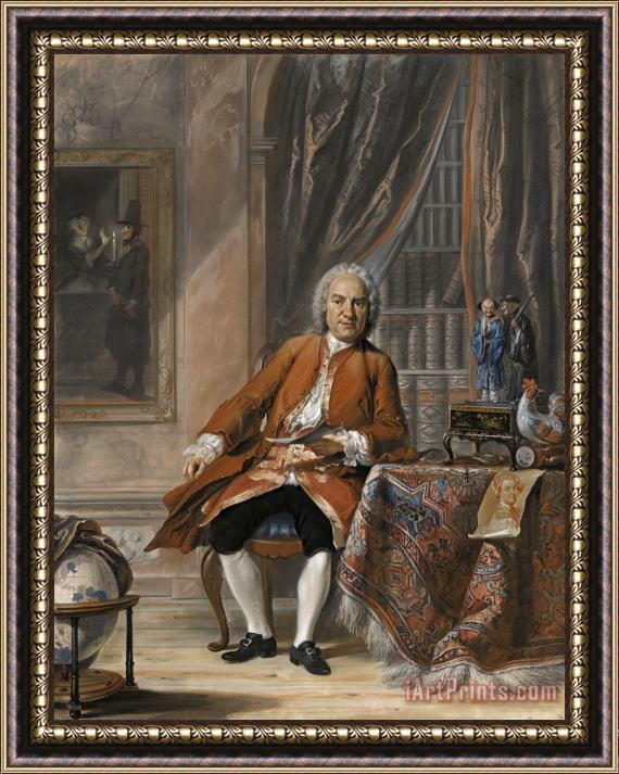 Cornelis Troost Portrait of Joan Jacob Mauricius, Governor General of Suriname Framed Print