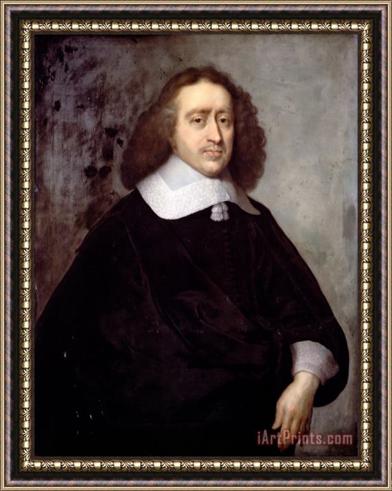 Cornelius the younger Jonson A Dutch Gentleman Framed Painting