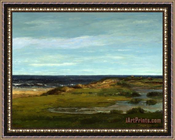 Courbet, Gustave Seascape Framed Painting