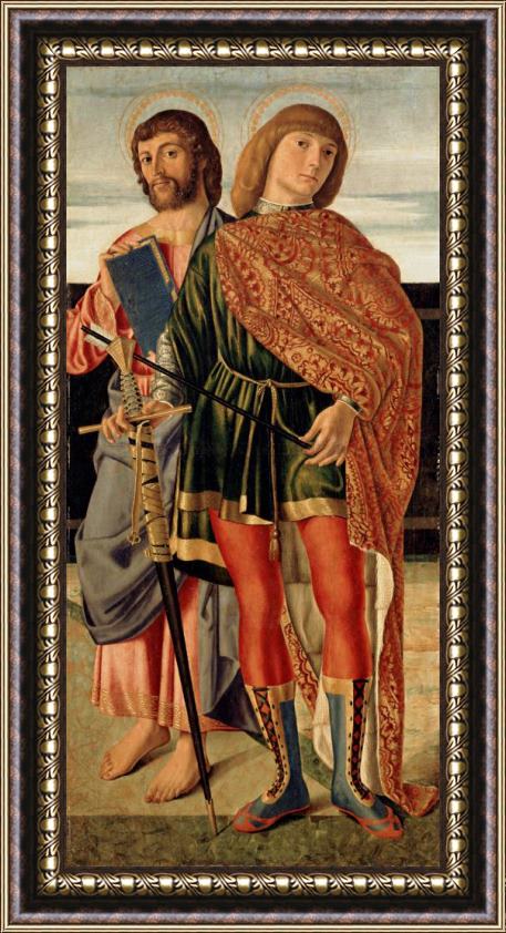 Cristoforo Caselli St Matthew and St Sebastian Framed Painting