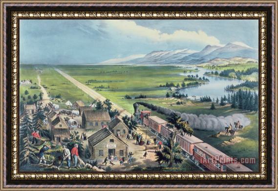 Currier and Ives Across the Continent Framed Painting