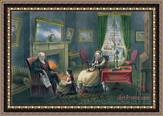 Currier and Ives The Four Seasons of Life Old Age Framed Print