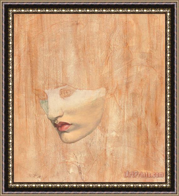 Dante Charles Gabriel Rossetti Head Of Proserpine Framed Painting