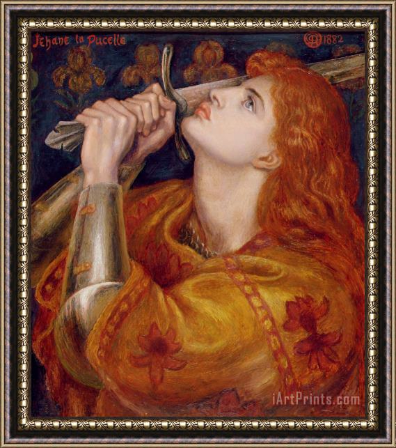 Dante Charles Gabriel Rossetti Joan of Arc Framed Painting