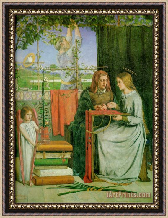 Dante Gabriel Rossetti The Childhood of Mary Virgin Framed Painting