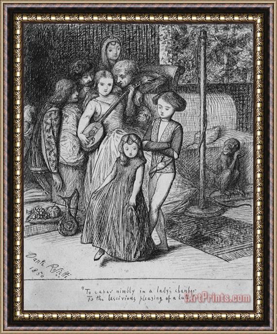 Dante Gabriel Rossetti To Caper Nimbly in a Lady's Chamber to The Lascivious Pleasing of a Lute Framed Print
