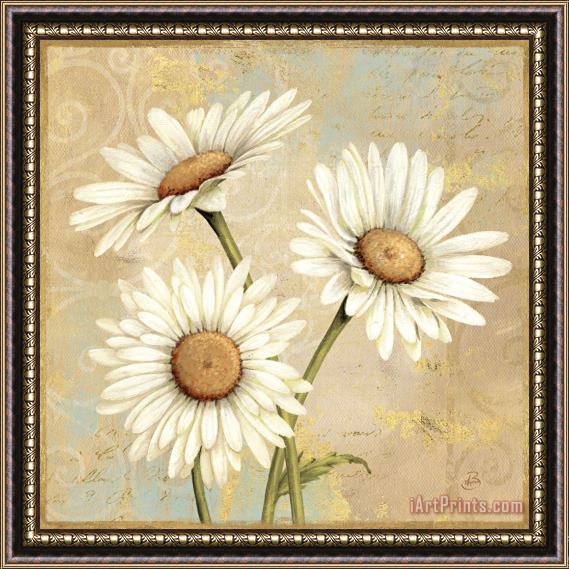 Daphne Brissonnet Beautiful Daisies I Framed Painting